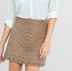 Express Faux Suede Mini Skirt